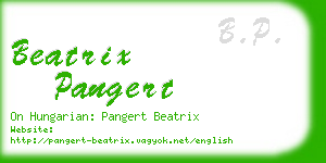 beatrix pangert business card